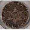 Image 1 : 1853 THREE CENT SILVER VG+