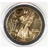 Image 1 : 2005 GOLD PLATED SILVER AMERICAN EAGLE