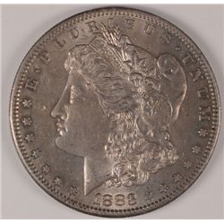 1883-S MORGAN SILVER DOLLAR, AU-58  NICE COIN!