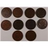 Image 2 : ( 10 ) U.S. LARGE CENTS WITH READABLE DATES, DECENT  CONDITION