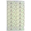 Image 1 : UNCUT SHEET OF 16 1995 $1.00 FEDERAL RESERVE NOTES