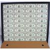 Image 1 : UNCUT SHEET OF 32 1976 $2.00 BICENTENNIAL  FEDERAL RESERVE NOTES,TREASURY HOLDER