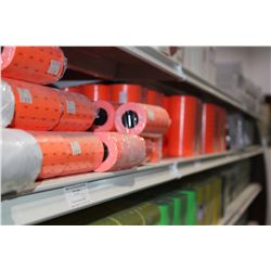 LARGE SHELF LOAD OF ASSORTED PRICING SUPPLIES