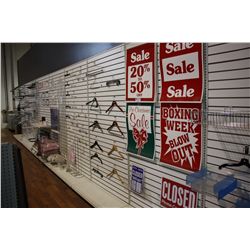 36' LONG BY 8' TALL SINGLE SIDED, FREE STANDING WALL