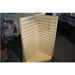 MAPLE SLATWALL DISPLAY ISLAND - X SHAPE