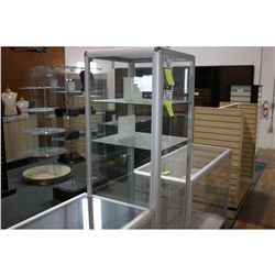 20" X 20" X 72" TALL FULL  VISION UV TOWER GLASS SHOWCASE
