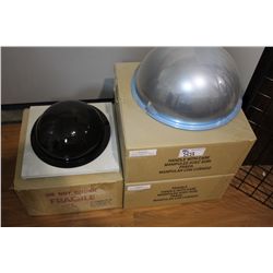 LOT OF CONVEX SECURITY MIRROR AND CAMERA DOMES
