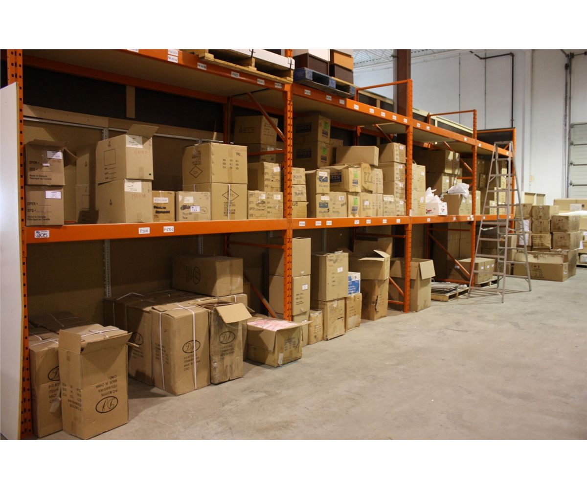RUN OF 4 BAYS OF HEAVY DUTY WAREHOUSE RACKING