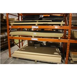 RACK LOAD OF ASSORTED MELAMINE SHEETS