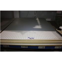 LIFT OF PEGBOARD DISPLAY SHEETS