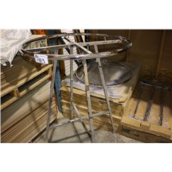 LOT OF CHROME RETAIL CLOTHING RACKS
