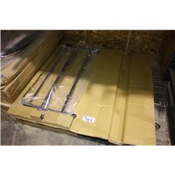 LOT OF CHROME RETAIL CLOTHING RACKS