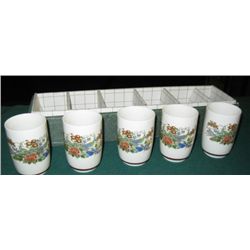 5- Vintage Cups, Made In Japan.