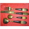 Image 2 : Thai Handicraft, Gold Tone Utensils,