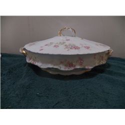 Limoges Covered Oval Dish