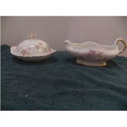 Limoges Butter Dish & Gravy Boat