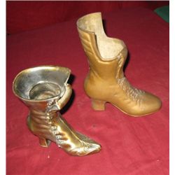 Pair Decorative Brass Boots