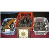 Image 1 : 3 Baskets Misc. Silverware & Kitchenware.