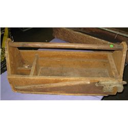 2- Vintage Hand Made Carpenter  Tool Carriers.