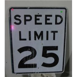 Twenty Five Mile Speed Limit Sign