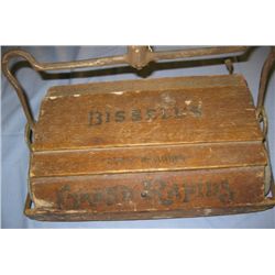 54" Antique Oak Bissell  Carpet Sweeper,