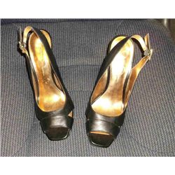Jessica Simpson Black Leather High Heels