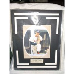 Ted Williams Autographed Mat 18 x 14"