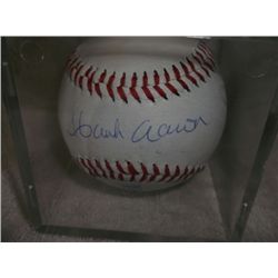 Hank Arron Autographed Baseball