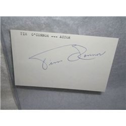 Tim O Conner Signed Cut