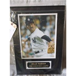 Billy Martin Autographed Mat  (NY Yankees)