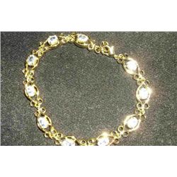 Womens 18k Yellow Gold over Sterling Bracelet