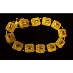 Womens 18K Yellow Gold over Sterling Bracelet