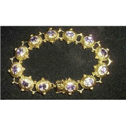 Womens 18K Yellow Gold over Sterling Bracelet