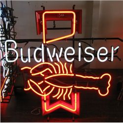 Neon Sign "Budweiser" Lobster.