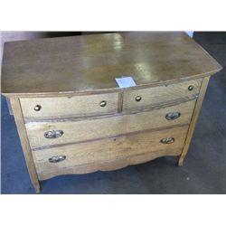 Vintage Oak 4 Drawer Dresser,