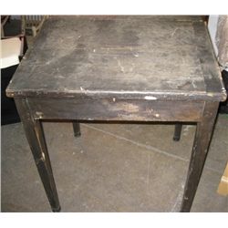 Vintage Black Wooden School Desk