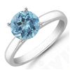 Aqua Marine 0.75 ctw Solitaire Ring 14kt W/Y  Gold