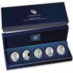 American Eagle 25th Anniversary 5pc Silver Set Origina