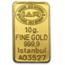 10 gram Istanbul Refinery Gold Bar .9999 Fine