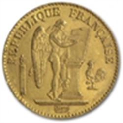 France Gold 20 Franc Lucky Angel AGW  (EF/AU)