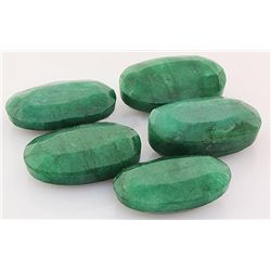 241.10ctw Faceted Loose Emerald Beryl Gemstone Lot of 5