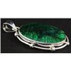 Image 2 : NATURAL EMERALD BERYL 75.65CTW SILVER PENDANT