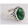 Image 2 : EMERALD BERYL 25.72CTW ANTIQUE LOOKS SILVER RING
