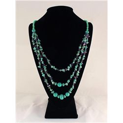 Gushing Sky Blue Turquoise 478.00ctw Beads Necklace