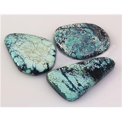 Natural Turquoise 242.43ctw Loose Gemstone 3pc Big Size