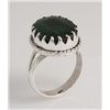 Image 1 : EMERALD BERYL 27.05CTW UNIQUE DESIGN SILVER RING