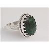 Image 2 : EMERALD BERYL 27.05CTW UNIQUE DESIGN SILVER RING
