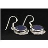 Image 1 : SAPPHIRE CORRUNDUM 30.47CTW SILVER HOOK EARRING