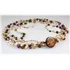 Image 1 : 148.00CTW Multi Color Thread Freshwater Pearl Necklace