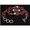 Image 2 : RUBY CORRUNDUM 56.95GRAMS FASHION SILVER BRACELET